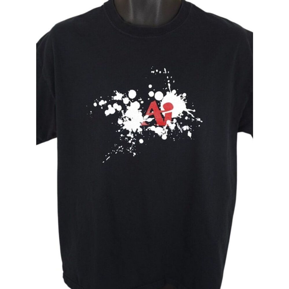 Art Institute T Shirt Mens Size Large Black Paint Splatters Artist
